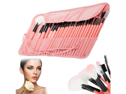 131018 15 verk 24379 sada kosmetickych stetcu v ruzovem pouzdre 24 kusu