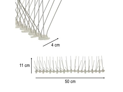 165252 kik kx4498 kovove hroty na ptaky 50cm x 11cm x 4cm