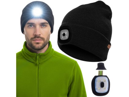 166176 trizand 22663 zimni cepice s baterkou cerna