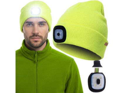 166179 trizand 22664 zimni cepice s baterkou zluta