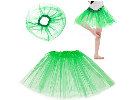 Spodniczka tiulowa tutu kostium stroj zielona 108106%281%29
