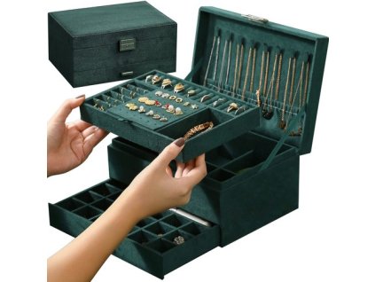 166605 1 soulima 21954 sperkovnice organizer na bizuterii zelena