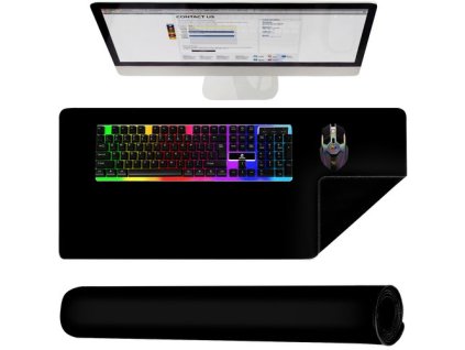 177918 15 izoxis 18625 podlozka pod klavesnici a mys 90 x 45 cm cerna