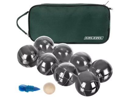 183348 11 kruzzel 22915 petanque sada 8 kouli obal nylon 7 3 cm
