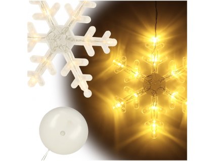 191776 kik kx5246 5 led zavesna svetla vanocni dekorace snehova vlocka 45cm 10 led diod