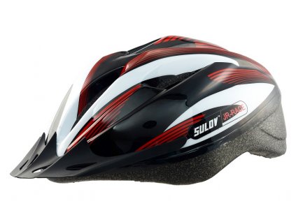 Detská cyklo helma SULOV® JR-RACE-B, čierno-biela (Helma veľkosť S)