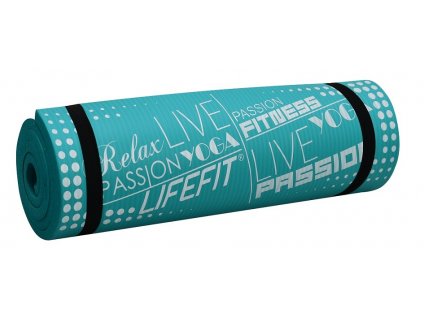 196495 podlozka lifefit yoga mat exkluziv plus 180x58x1 5cm tyrkysova