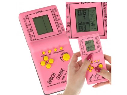 198081 kik kx7686 4 elektronicka hra tetris 9999in1 pink akce