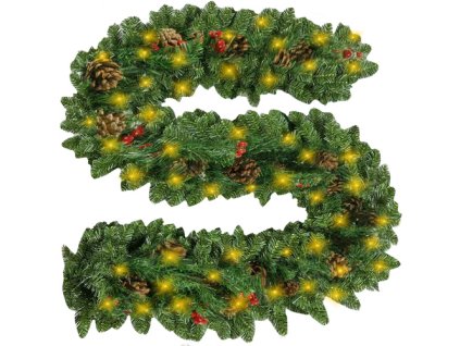 219713 ruhhy venec na vanocni stromecek 2 7 m hq se svetly 22325