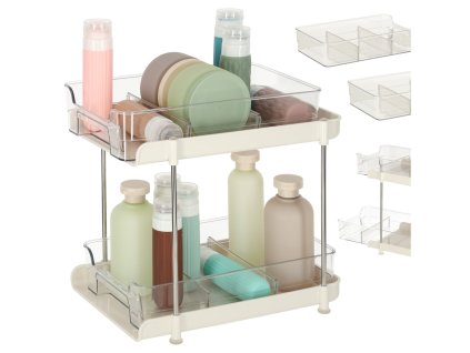 Organizer na biurko do kuchni lazienki akrylowy dwupoziomowy 161756
