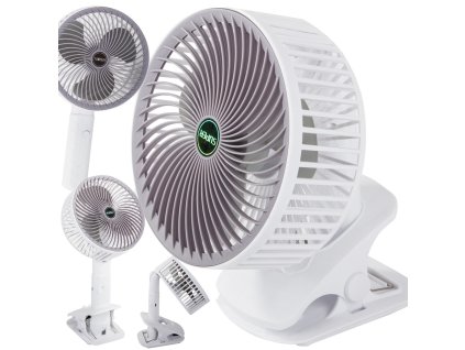 239183 15 verk 27027 bezdratovy skladaci ventilator s klipem bily