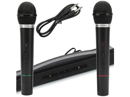 242942 karaoke kit 2x bezdratovy mikrofon stanice