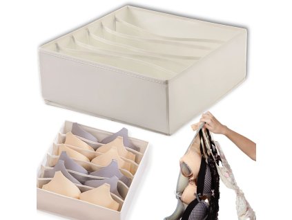 245234 organizer na podprsenku 6 prihradek do satni zasuvky bily