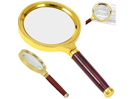249158 rucni lupa 80mm gold glass elegant