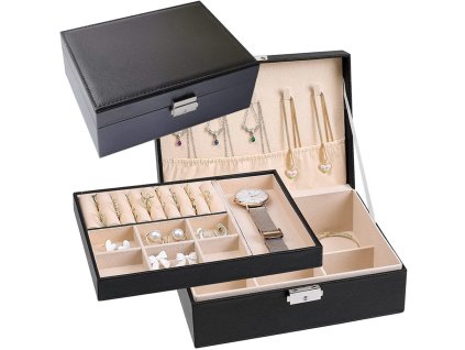 251861 sperkovnice elegantni organizer na sperky cerna