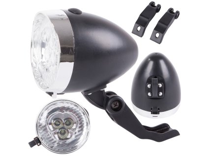 253265 predni kolo svetlo 3 vedl baterie retro chrom