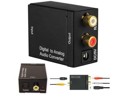 pol pl Konwerter optyczny toslink spdif na 2x cinch rca 2997 1