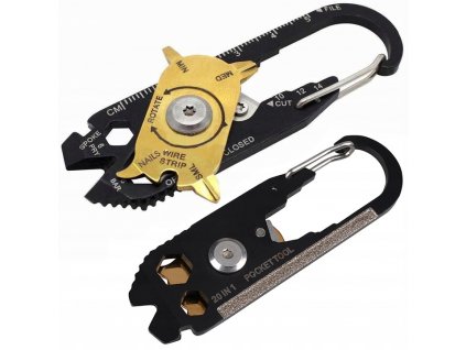 BRELOK KARABINCZYK NOZ MULTITOOL PRZEZYCIA 20W1