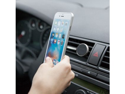 80863 2 magneticky drzak na mobil do auta stribrny