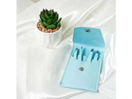 105101 sada pinzet 4 ks svetle modra akce