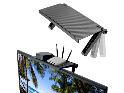 117551 9 verk 01760 zavesna policka na tv monitor 30 x 16 cm cerna