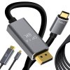 193135 2 verk 06315 kabel displayport usb type c 1 4 video audio usb c 8k 4k 2k 1 8 m