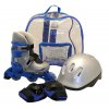 Kolieskové korčule súprava korčule+helma+chrániče, modré (Korčule veľkosť M)
