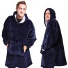 228035 8 tepla mikina a oversize deka 2v1 silny fleece modra akce
