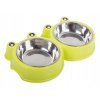 MISKA PODWOJNA DLA PSA KOTA METALOWA 300ml x 2