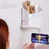 51701 10 nastenny organizer s drzakem na telefon bily