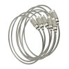 eng pl Stainless steel wire keychain 5 pcs 2134 2
