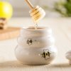 eng pl Porcelain honey pot with wooden dipper 1332 3