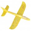 123323 3 plachtarske letadlo z polystyrenu 8led 48x47cm zluta