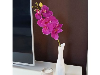 100982 6 umele kvetiny orchidej tmave ruzova akce
