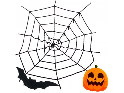 159408 verk 26044 umela pavucina halloween 90 x 90 cm cerna