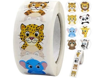 Ruhhy 22947 Samolepky pro děti 500 ks – veselá zvířátka