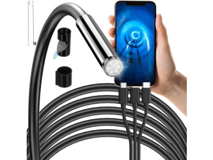 Bigstren 23020 Endoskopická inspekční kamera IP 67, 6 LED, 2 m