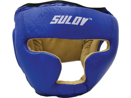 Chránič hlavy uzavřený SULOV®, kožený, modrý (Box velikost M)