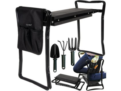Gardlov 23731 Multifunkční zahradní klekátko 60 x 50 x 27 cm, černá