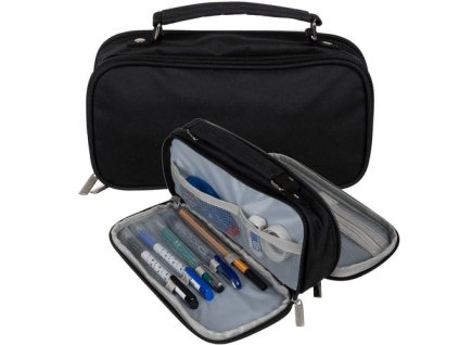 Maaleo Dvojitý skládací penál - černý 24516