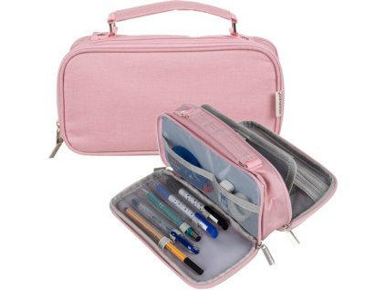 Maaleo Dvojitý skládací penál - růžový 24517