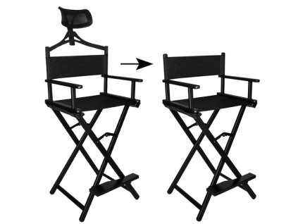 Beautylushh Hliníkové kosmetické křeslo s opěrkou hlavy