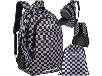Kruzzel 30L batoh - šachovnice 24531