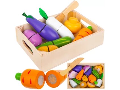Kruzzel Dřevěná sada na krájení ovoce a zeleniny Z23543