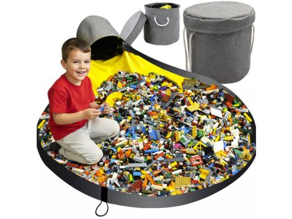 Kruzzel Koš na hračky/bloky s podložkou 19556