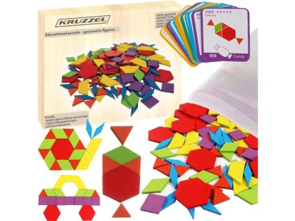 Kruzzel Vzdělávací puzzle - geometrické obrazce