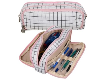 Maaleo Trojitý skládací penál - kostkovaný24514