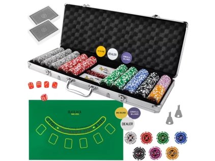 Malatec Poker - sada 500 žetonů v kufru HQ 23529