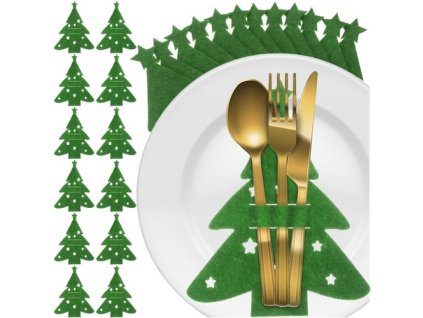 Ruhhy Kufr na příbory - vánoční stromky, 12 ks. 24824