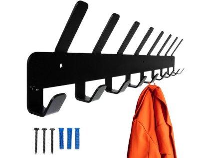 ISO Nástěnný věšák (17 háčků) - černý